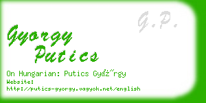 gyorgy putics business card